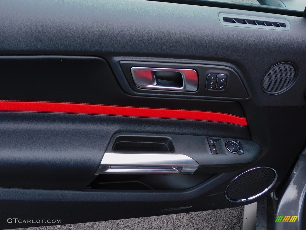 2022 Ford Mustang GT Premium Fastback Showstopper Red Door Panel Photo #143967971