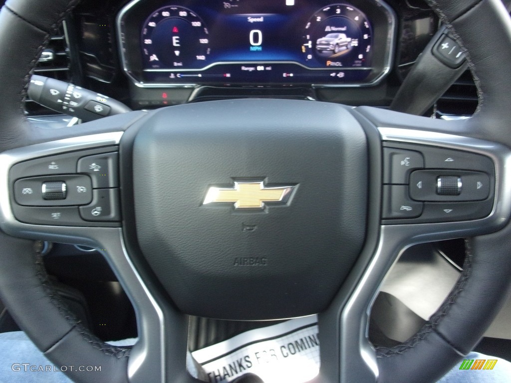 2022 Chevrolet Silverado 1500 LT Crew Cab 4x4 Jet Black Steering Wheel Photo #143968712