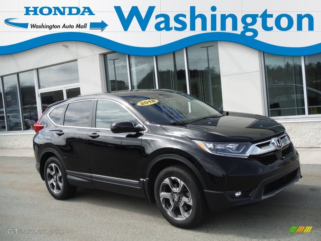 2018 CR-V EX AWD - Crystal Black Pearl / Black photo #1
