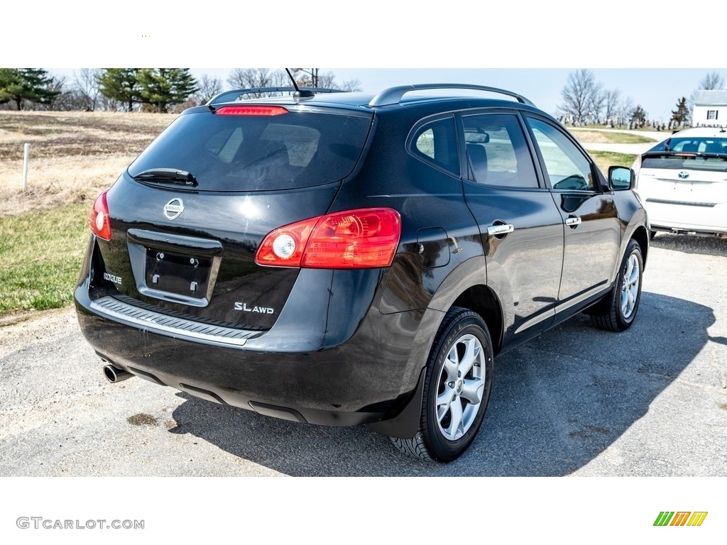 2010 Rogue S AWD - Wicked Black / Gray photo #4