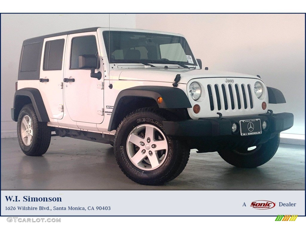 2012 Wrangler Unlimited Sport 4x4 - Bright White / Black photo #1