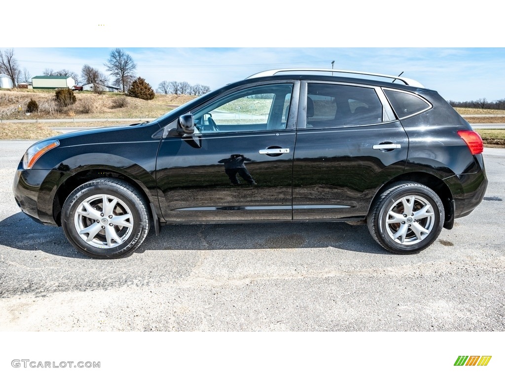 2010 Rogue S AWD - Wicked Black / Gray photo #7
