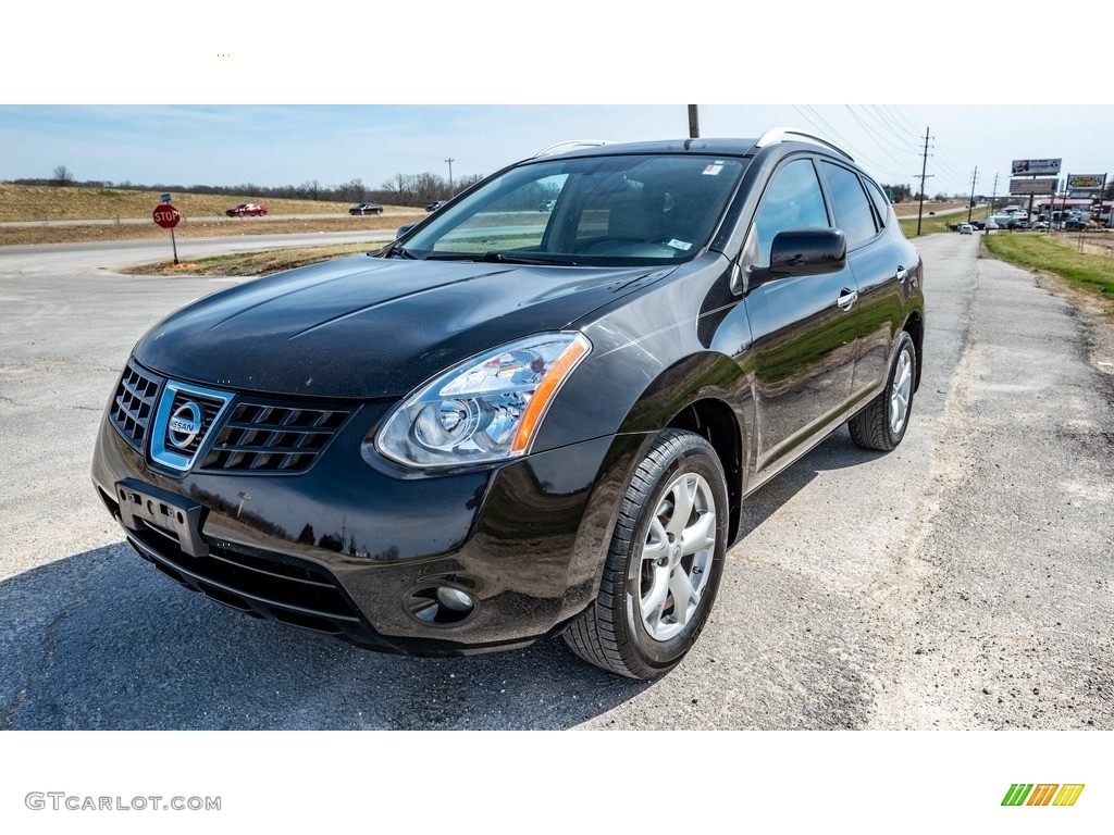 2010 Rogue S AWD - Wicked Black / Gray photo #8