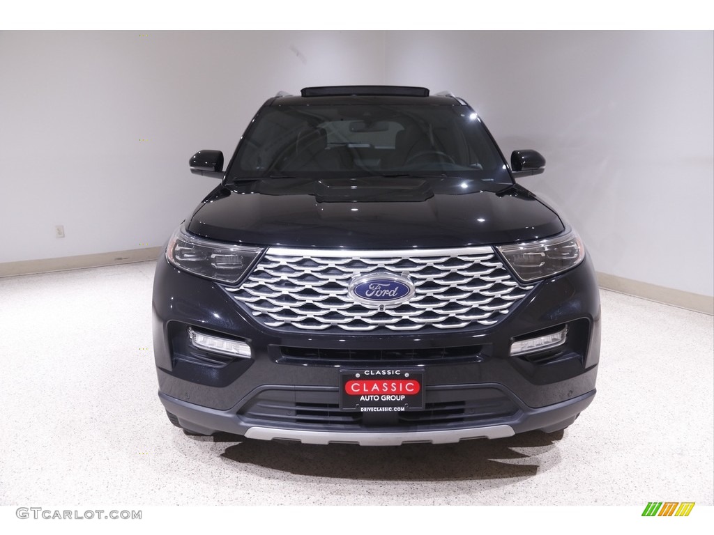 2020 Explorer Platinum 4WD - Agate Black Metallic / Ebony photo #2