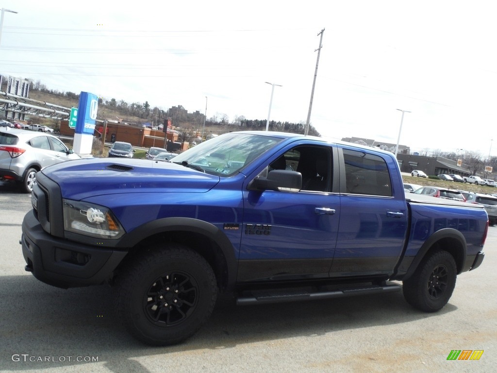 2017 1500 Rebel Crew Cab 4x4 - Blue Streak Pearl / Black photo #9