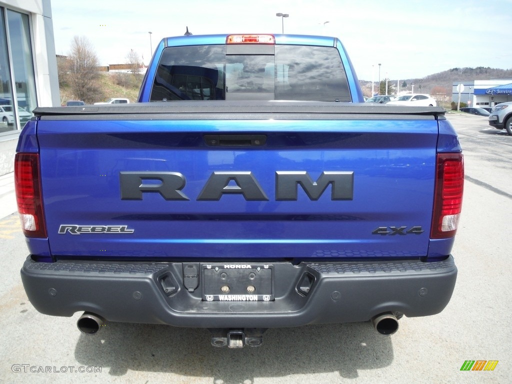2017 1500 Rebel Crew Cab 4x4 - Blue Streak Pearl / Black photo #11