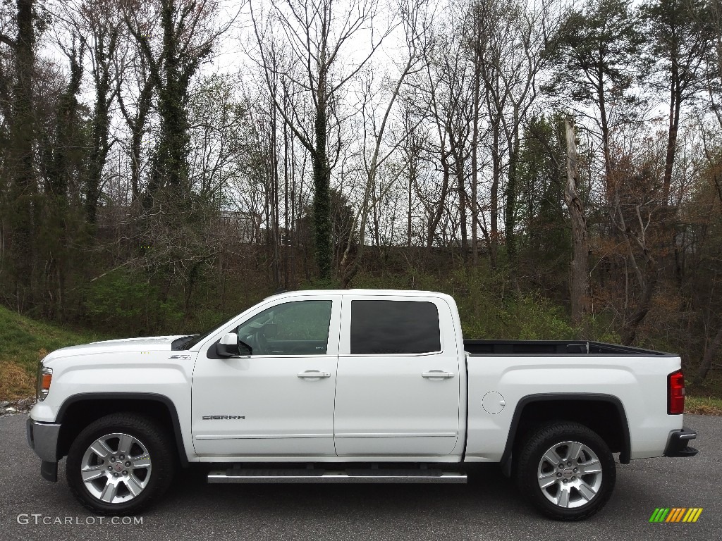 2014 Sierra 1500 SLE Crew Cab 4x4 - Summit White / Cocoa/Dune photo #1