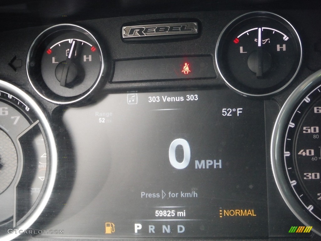 2017 1500 Rebel Crew Cab 4x4 - Blue Streak Pearl / Black photo #35