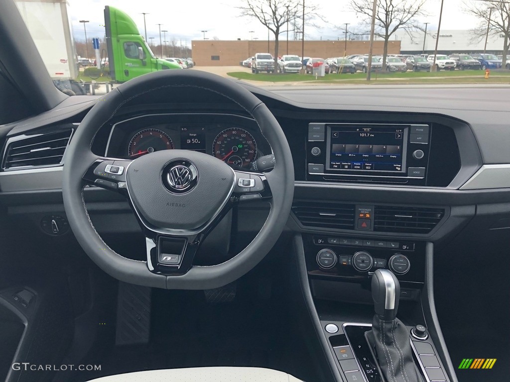 2021 Jetta R-Line - Pure White / Storm Gray/Black photo #4