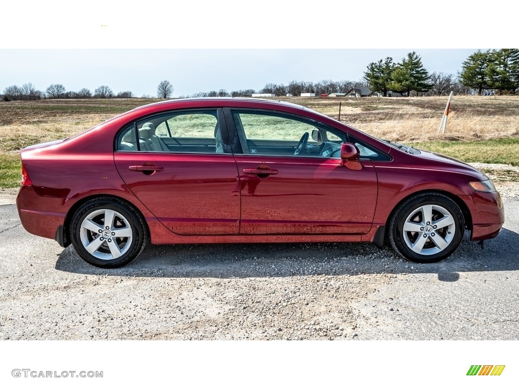 2008 Civic EX Sedan - Tango Red Pearl / Ivory photo #3