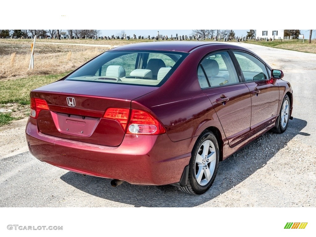 2008 Civic EX Sedan - Tango Red Pearl / Ivory photo #4