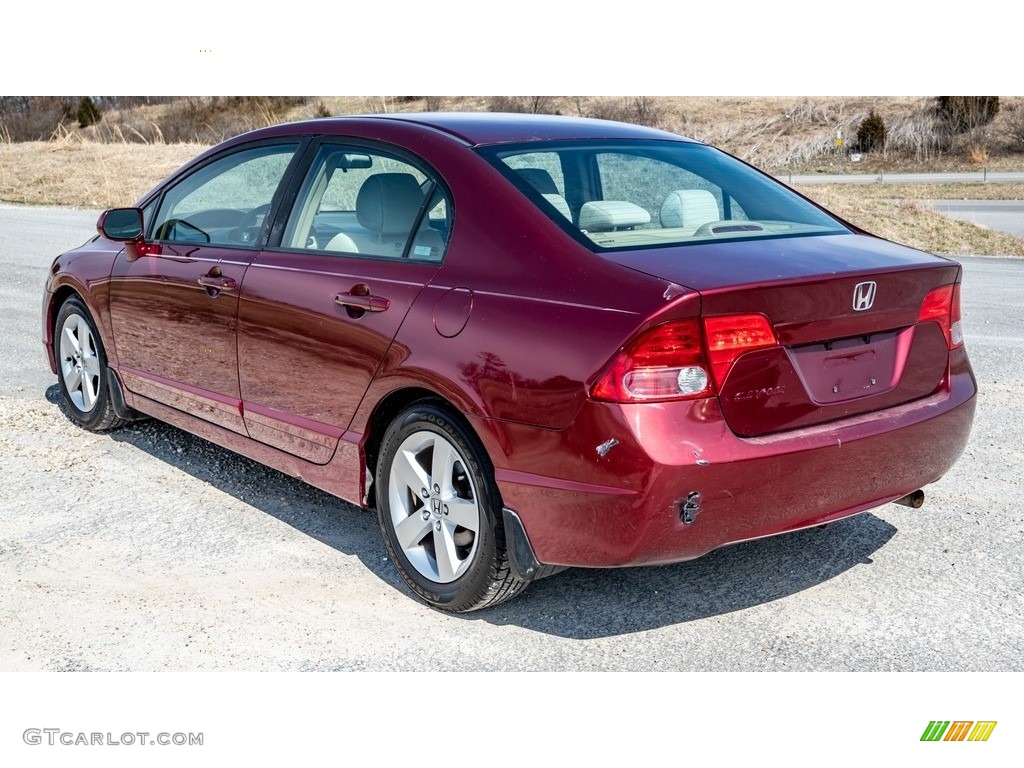 2008 Civic EX Sedan - Tango Red Pearl / Ivory photo #6