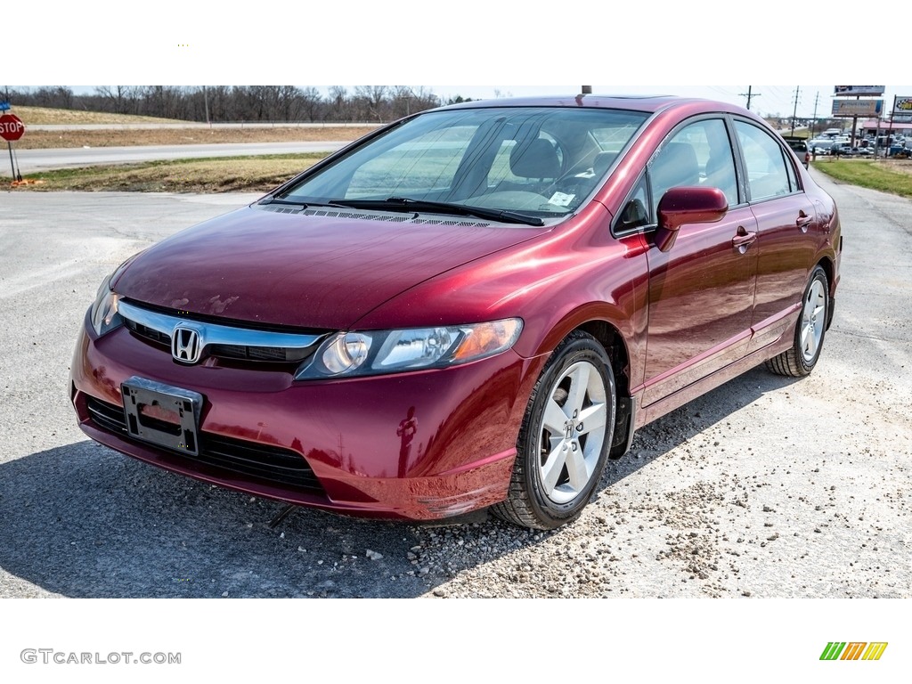 2008 Civic EX Sedan - Tango Red Pearl / Ivory photo #8