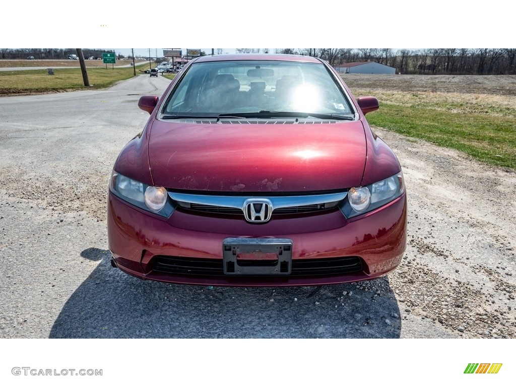 2008 Civic EX Sedan - Tango Red Pearl / Ivory photo #9