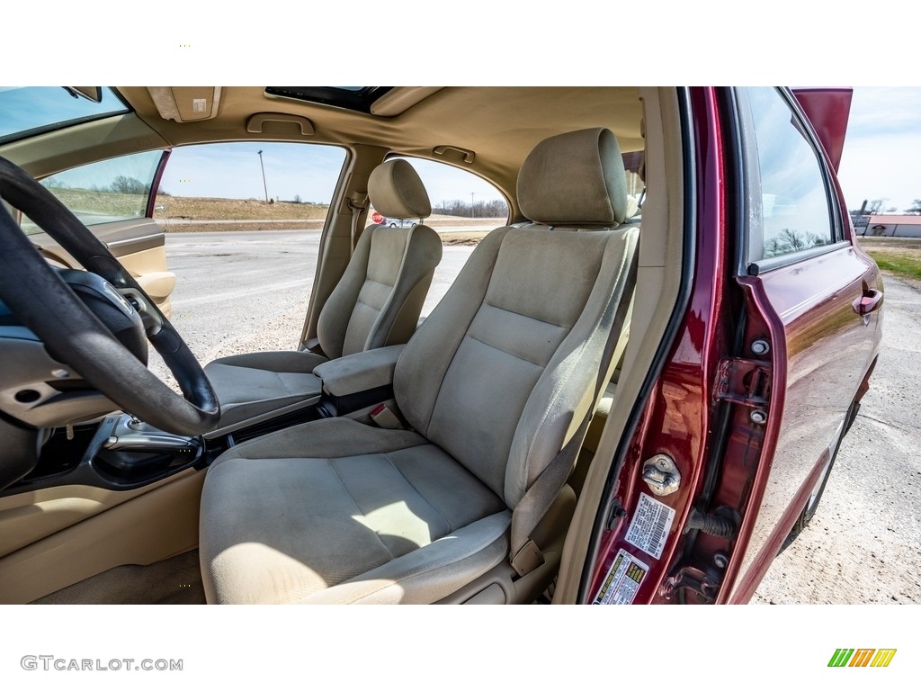 2008 Civic EX Sedan - Tango Red Pearl / Ivory photo #17