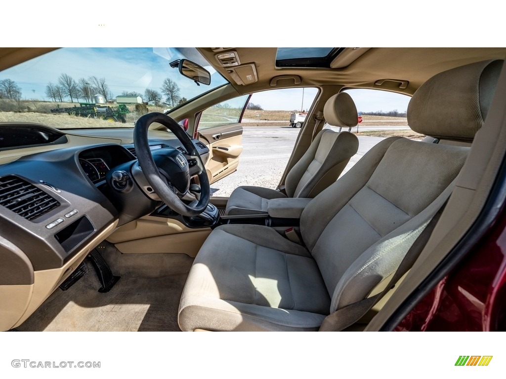 2008 Civic EX Sedan - Tango Red Pearl / Ivory photo #18