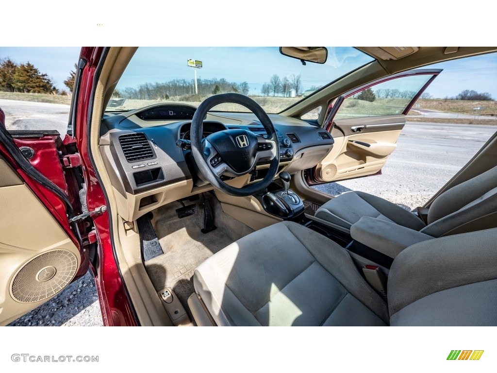 2008 Civic EX Sedan - Tango Red Pearl / Ivory photo #19