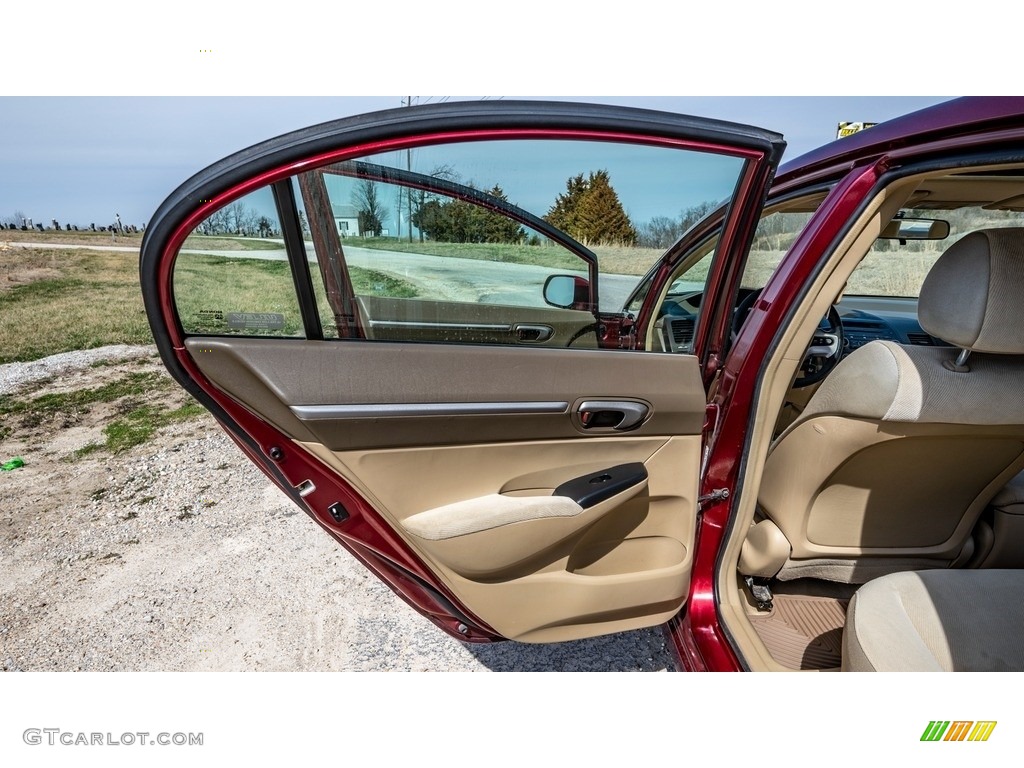 2008 Civic EX Sedan - Tango Red Pearl / Ivory photo #21