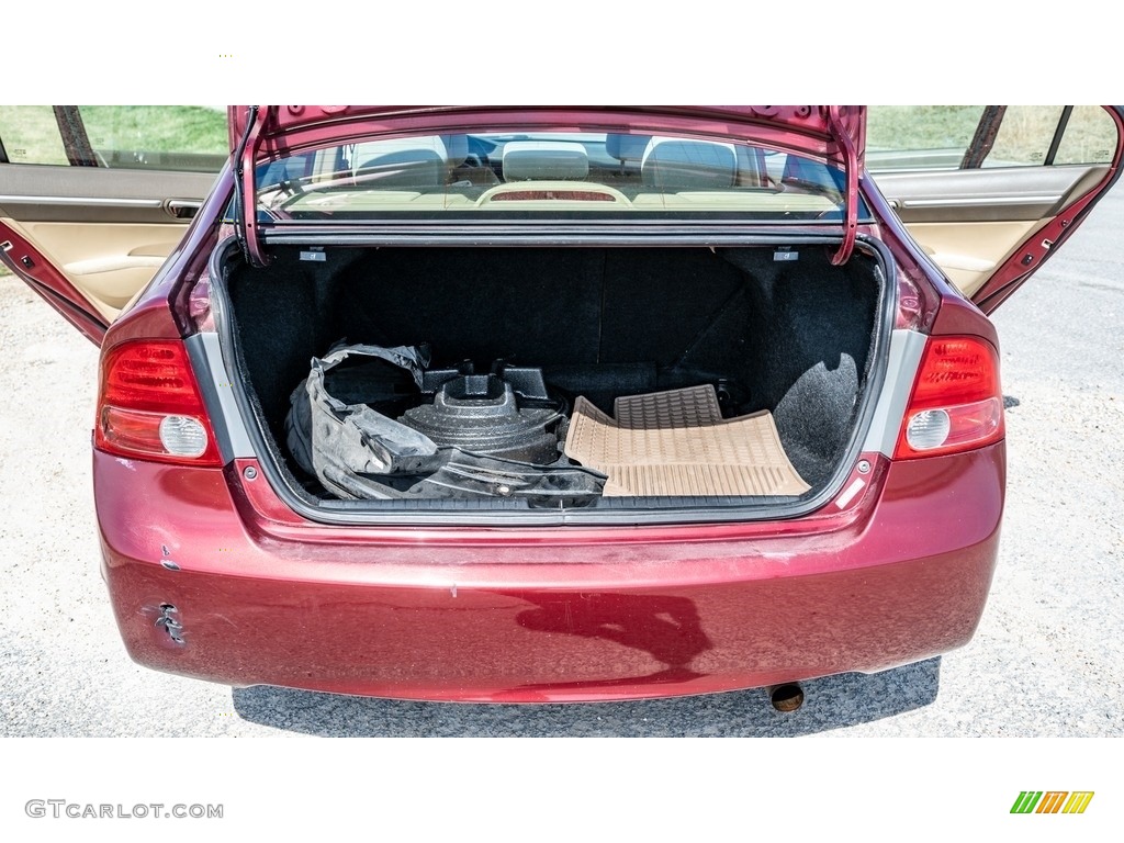2008 Civic EX Sedan - Tango Red Pearl / Ivory photo #23