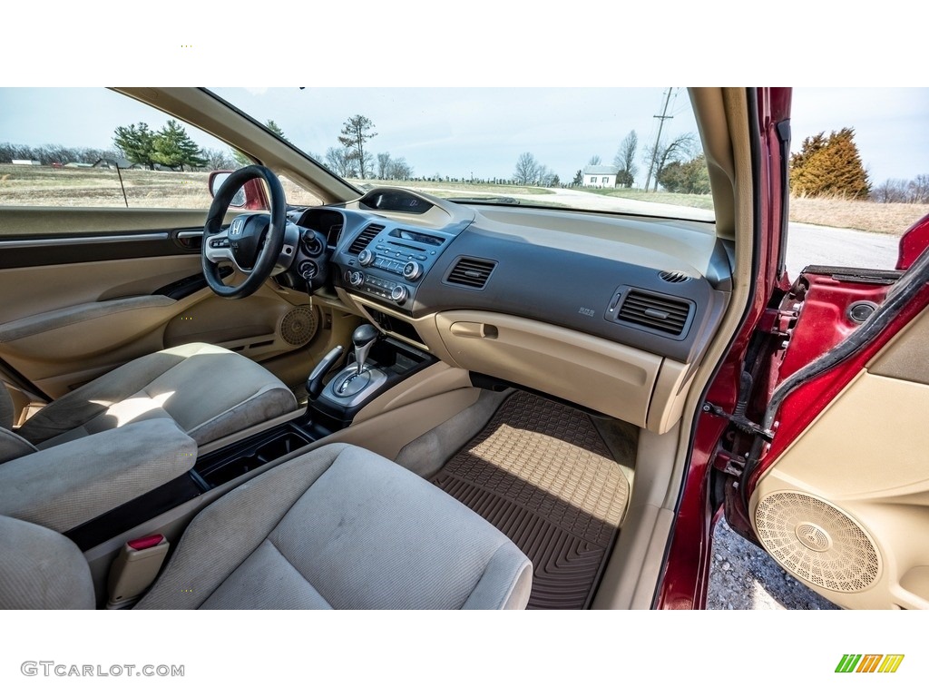 2008 Civic EX Sedan - Tango Red Pearl / Ivory photo #27