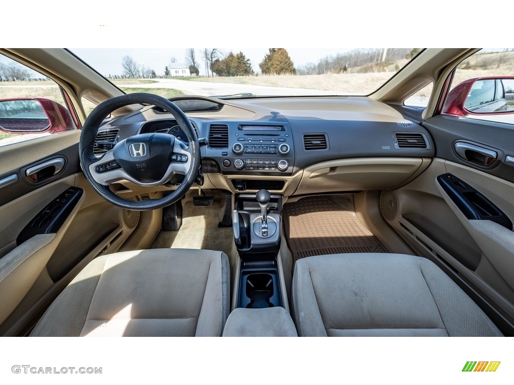 2008 Civic EX Sedan - Tango Red Pearl / Ivory photo #30