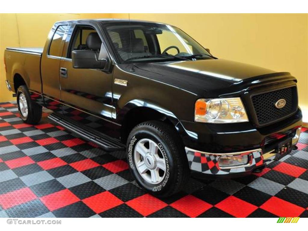 2004 F150 XLT SuperCab 4x4 - Black / Dark Flint photo #1