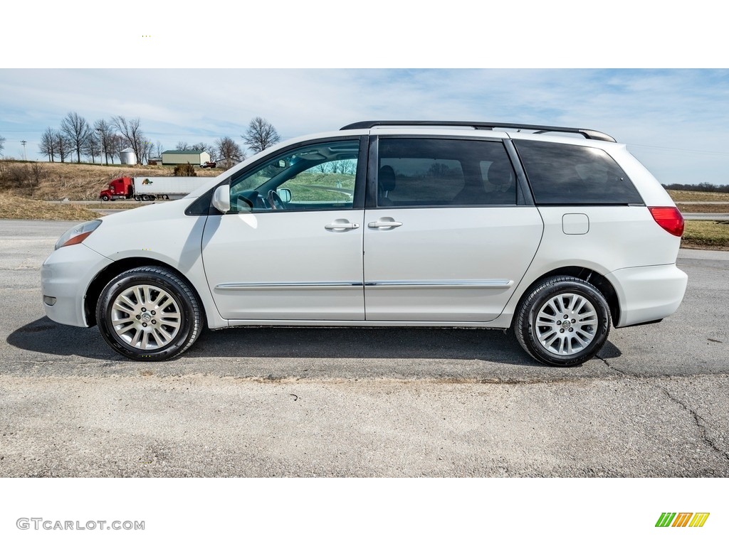 2008 Sienna XLE AWD - Arctic Frost Pearl / Stone photo #7