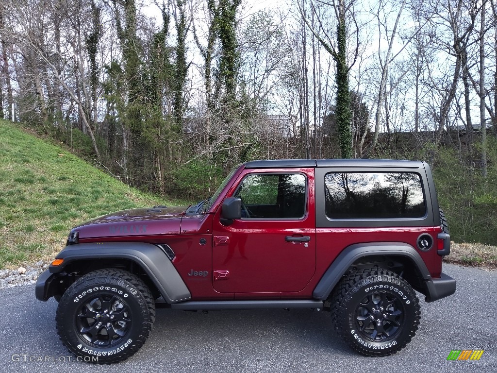 2022 Wrangler Willys 4x4 - Snazzberry Pearl / Black photo #1