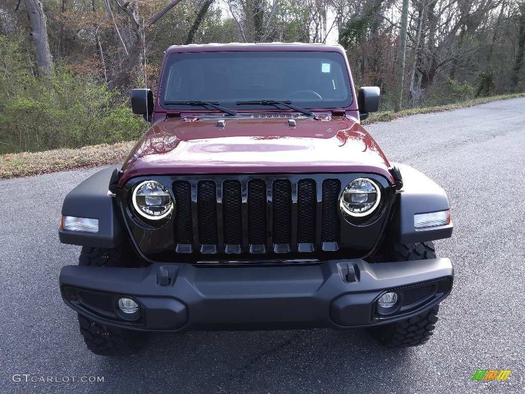 2022 Wrangler Willys 4x4 - Snazzberry Pearl / Black photo #3