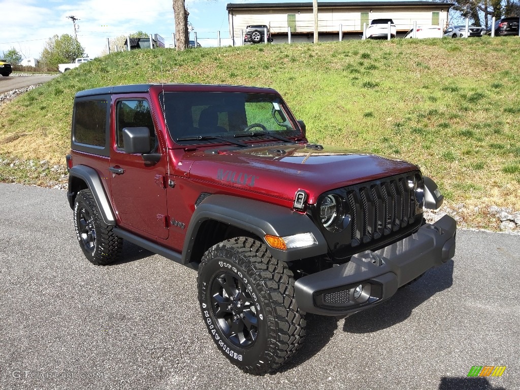 Snazzberry Pearl 2022 Jeep Wrangler Willys 4x4 Exterior Photo #143973274