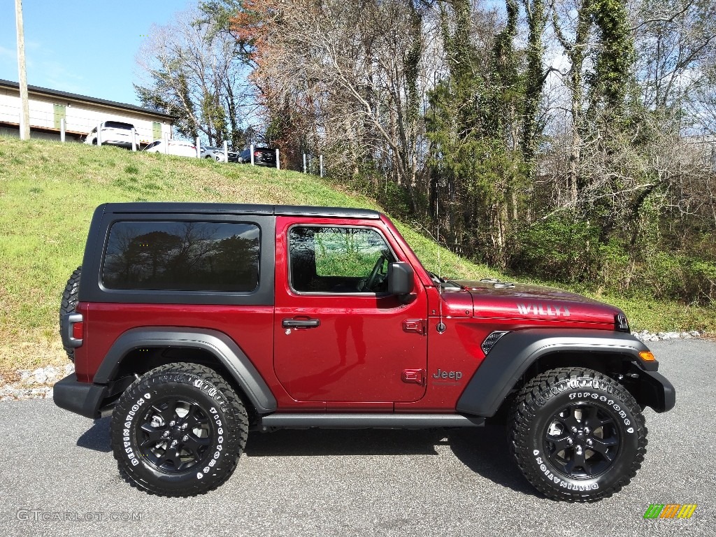 Snazzberry Pearl 2022 Jeep Wrangler Willys 4x4 Exterior Photo #143973307