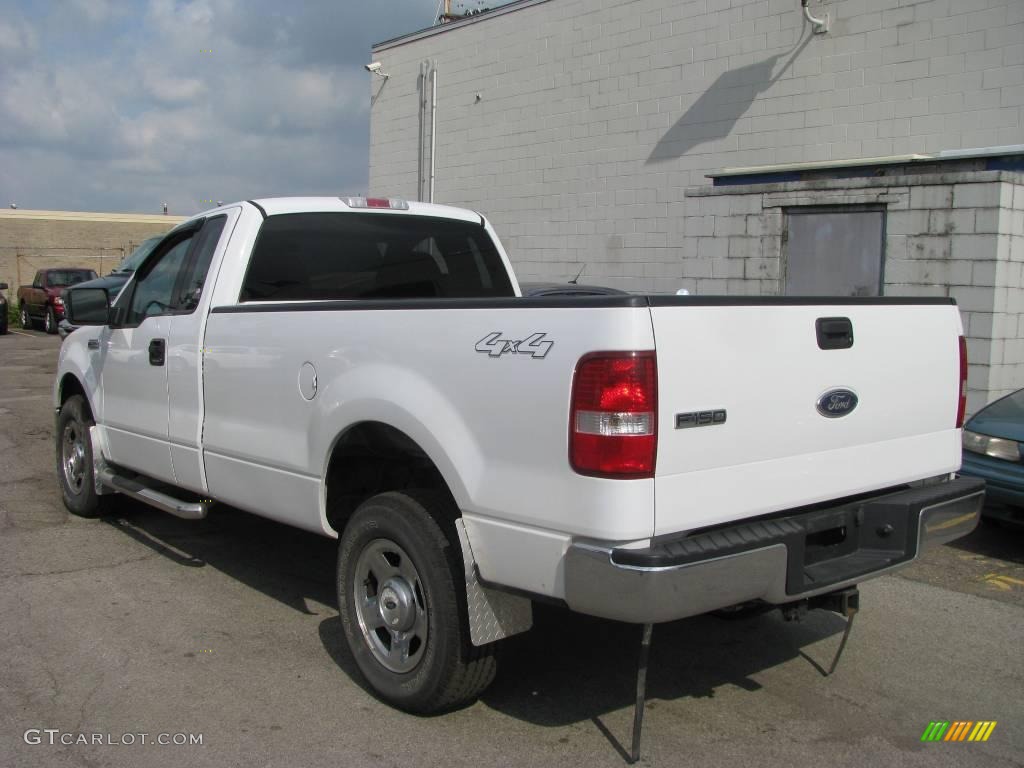 2004 F150 XLT Regular Cab 4x4 - Oxford White / Dark Flint photo #3