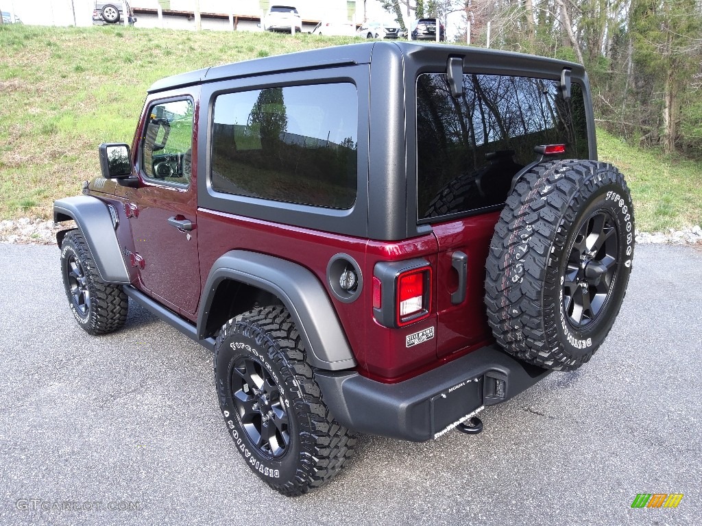 2022 Wrangler Willys 4x4 - Snazzberry Pearl / Black photo #8