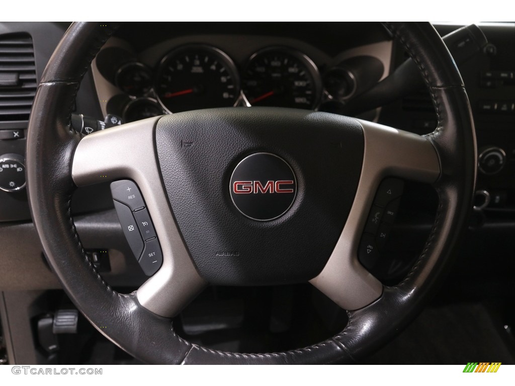 2013 GMC Sierra 1500 SLE Regular Cab 4x4 Ebony Steering Wheel Photo #143974708