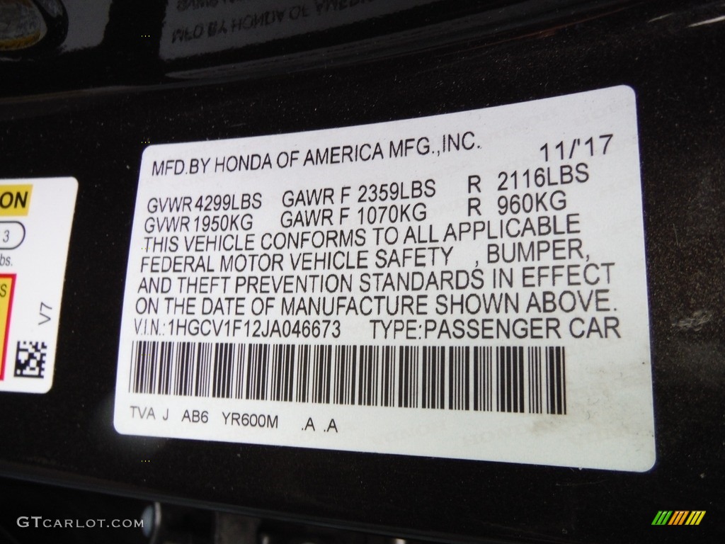 2018 Accord LX Sedan - Kona Coffee Metallic / Ivory photo #25