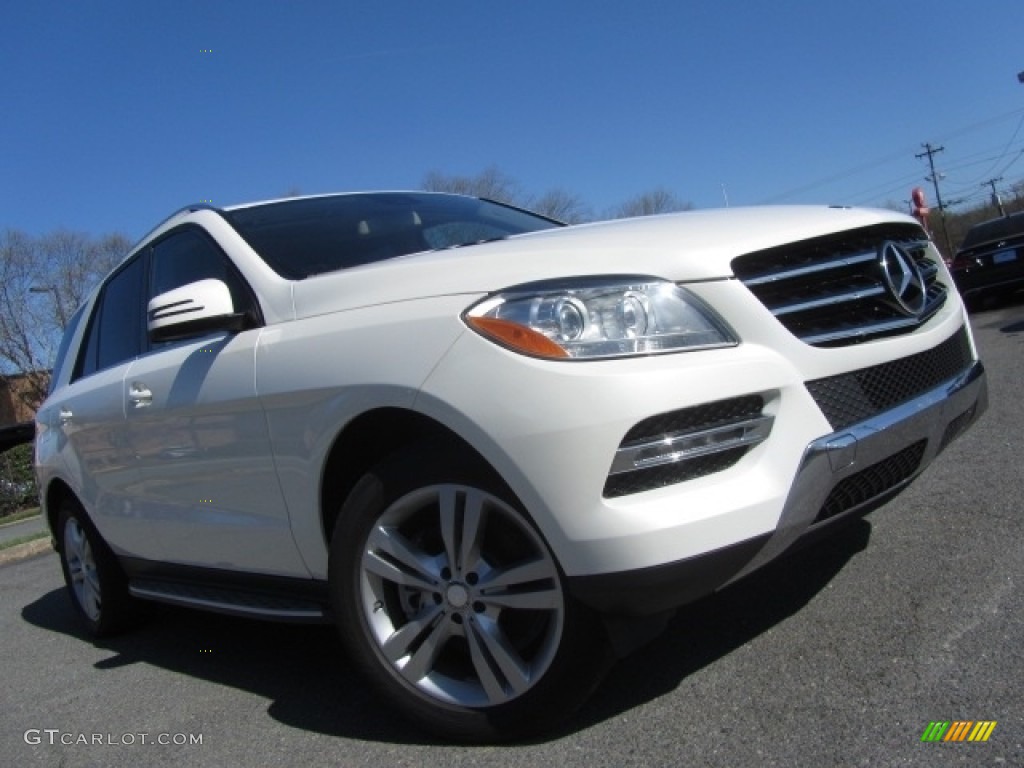 2014 ML 350 4Matic - Diamond White Metallic / Almond Beige photo #1