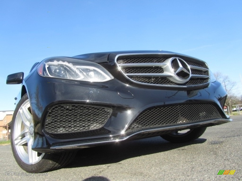 2014 E 350 Sport Sedan - Obsidian Black Metallic / Porcelain/Black photo #2