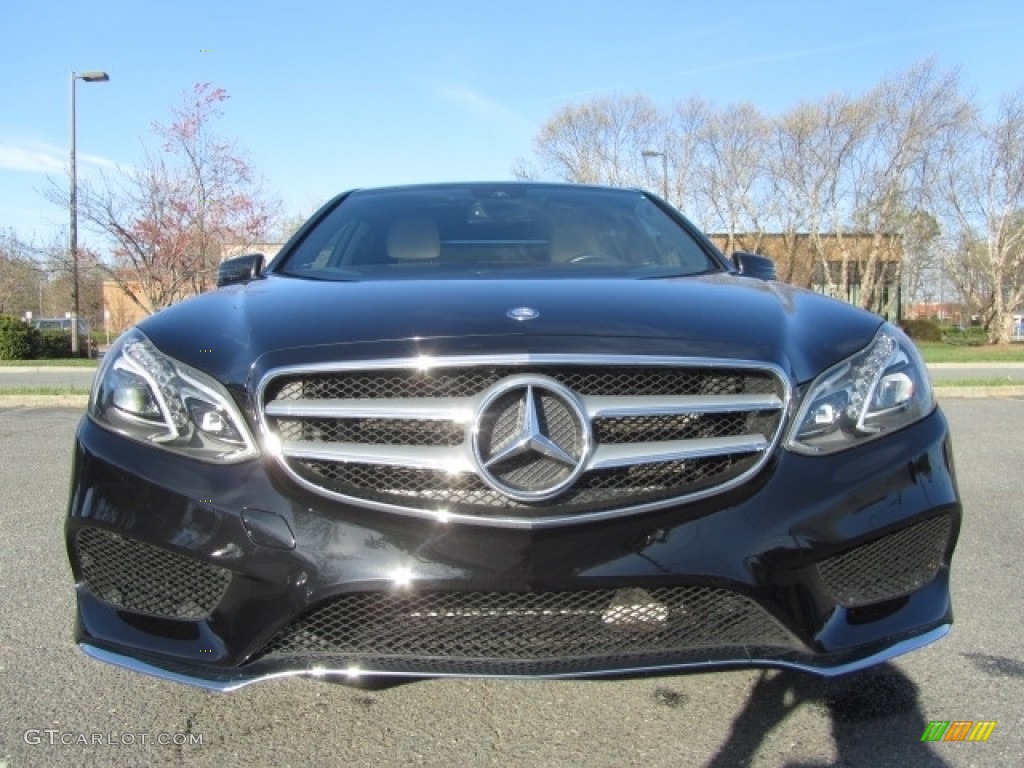 2014 E 350 Sport Sedan - Obsidian Black Metallic / Porcelain/Black photo #4