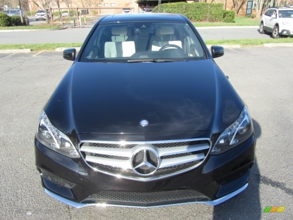 2014 E 350 Sport Sedan - Obsidian Black Metallic / Porcelain/Black photo #5