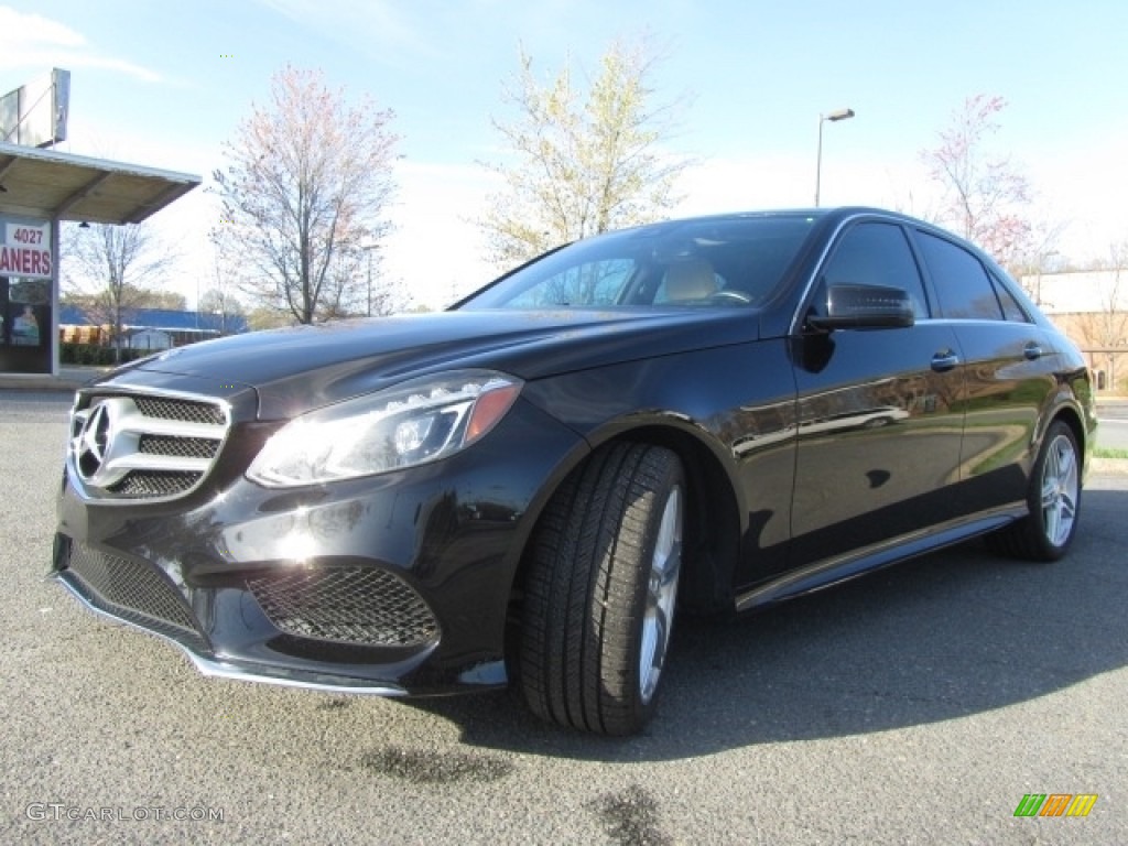 2014 E 350 Sport Sedan - Obsidian Black Metallic / Porcelain/Black photo #6