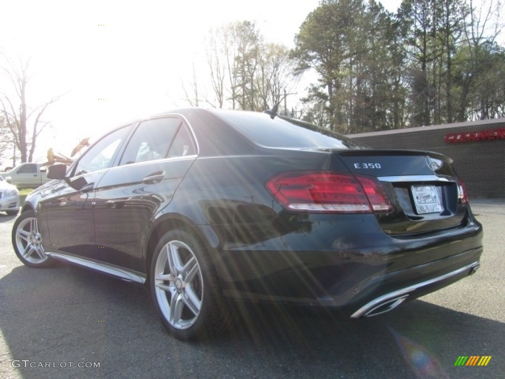 2014 E 350 Sport Sedan - Obsidian Black Metallic / Porcelain/Black photo #8