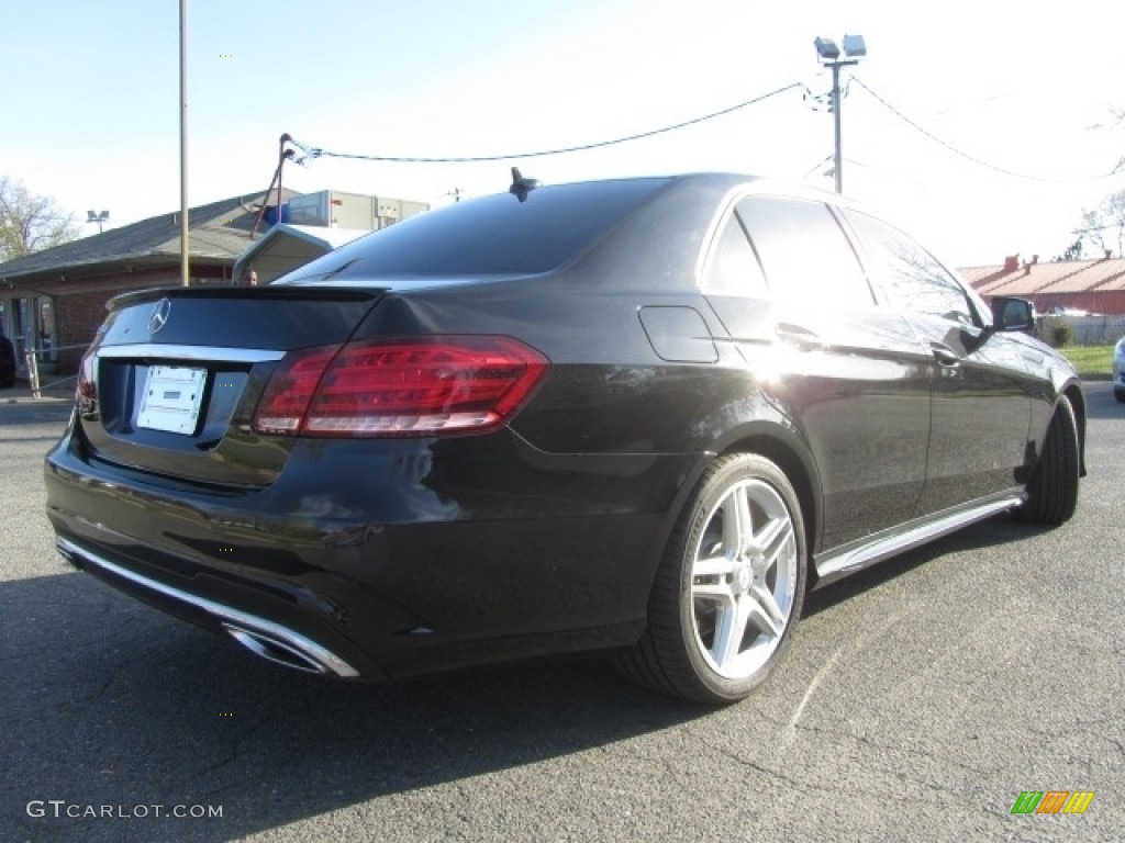 2014 E 350 Sport Sedan - Obsidian Black Metallic / Porcelain/Black photo #10