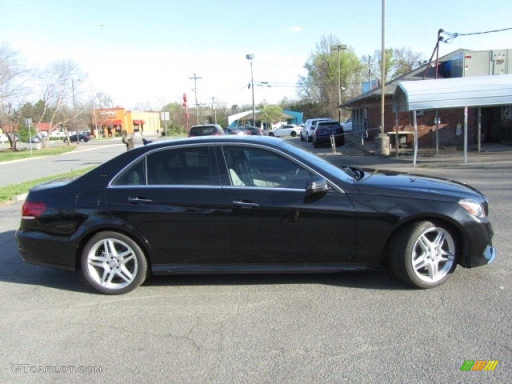 2014 E 350 Sport Sedan - Obsidian Black Metallic / Porcelain/Black photo #11