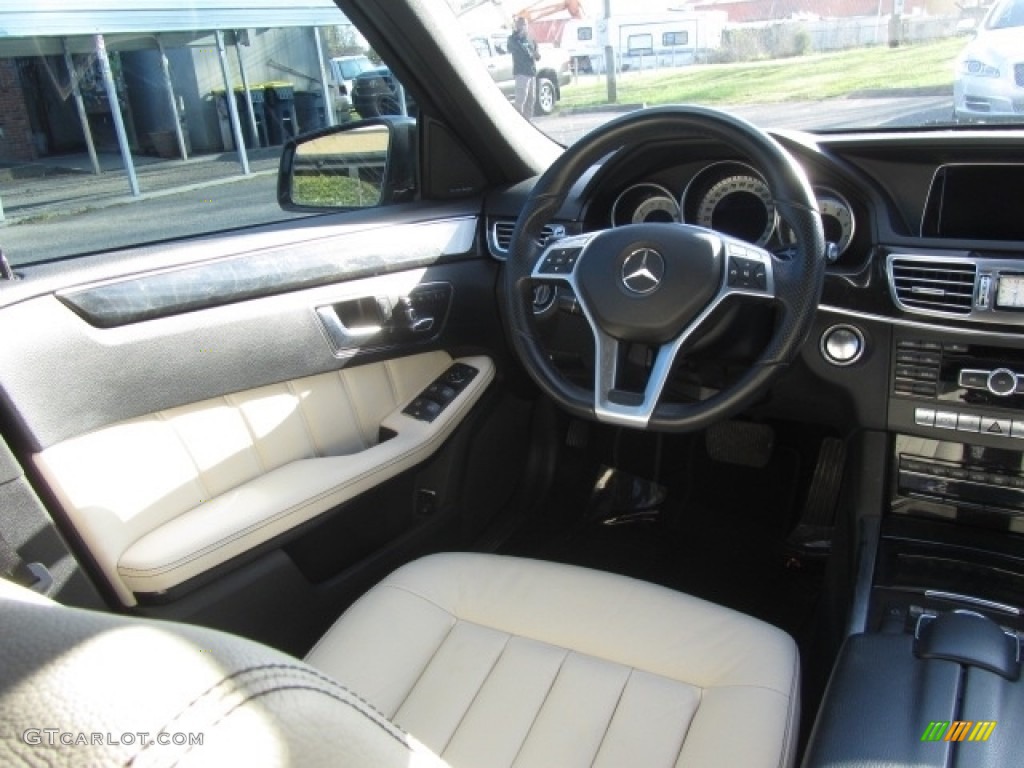 2014 E 350 Sport Sedan - Obsidian Black Metallic / Porcelain/Black photo #12