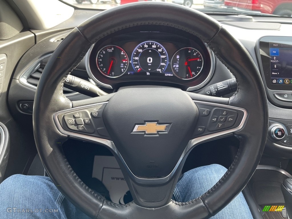 2020 Chevrolet Malibu Premier Jet Black Steering Wheel Photo #143984313
