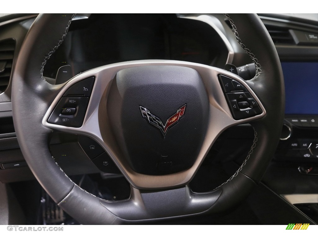 2019 Chevrolet Corvette Stingray Coupe Black Steering Wheel Photo #143984630