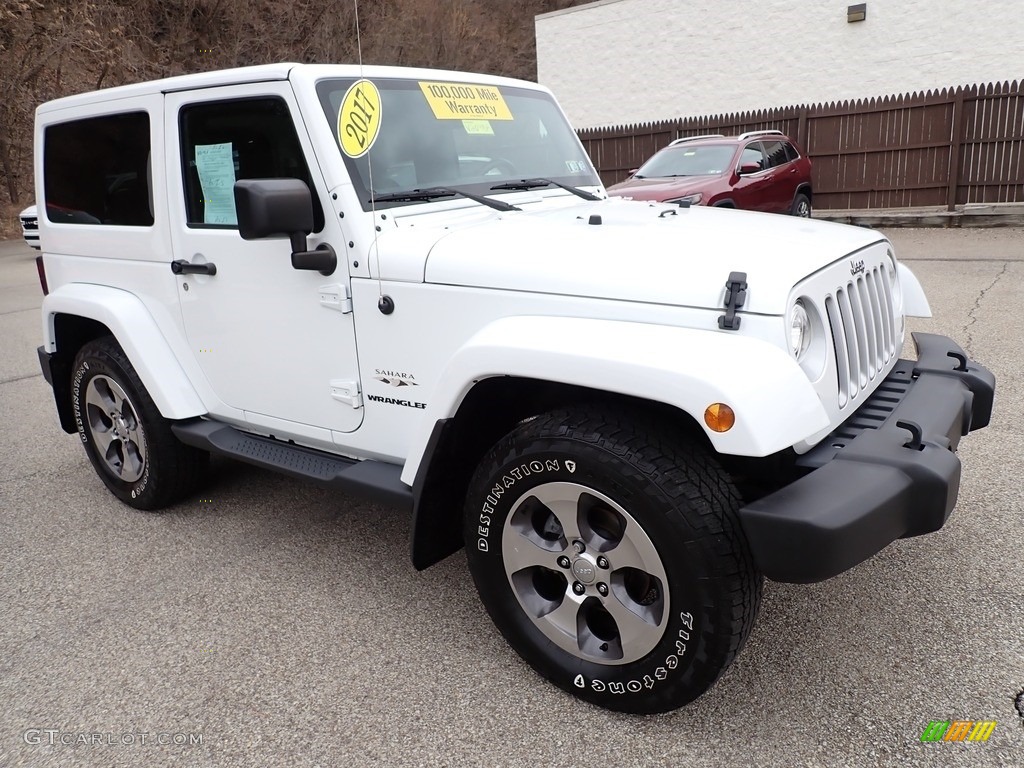 Bright White 2017 Jeep Wrangler Sahara 4x4 Exterior Photo #143984880