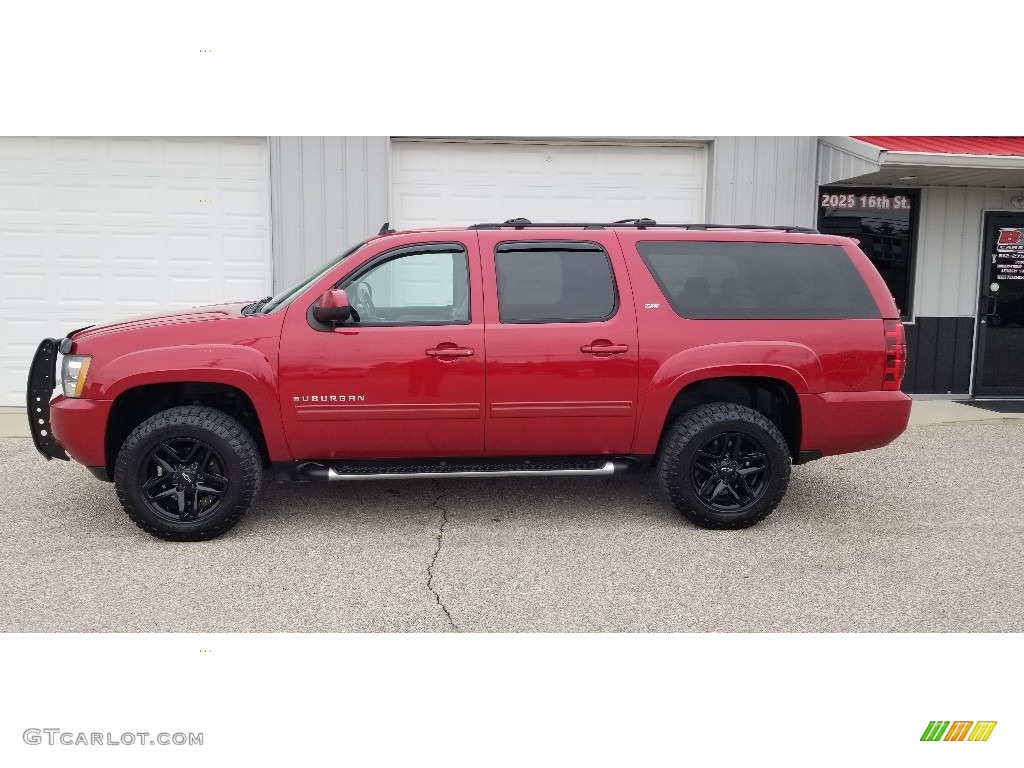 2012 Suburban LT 4x4 - Crystal Red Tintcoat / Light Cashmere/Dark Cashmere photo #2