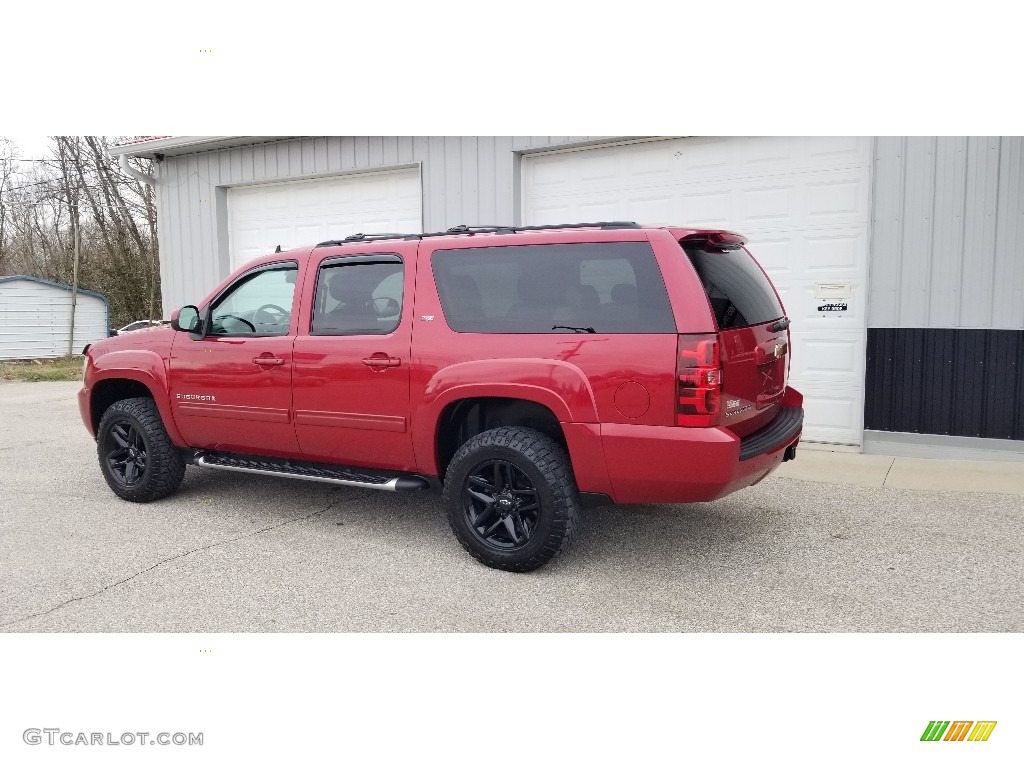 2012 Suburban LT 4x4 - Crystal Red Tintcoat / Light Cashmere/Dark Cashmere photo #3