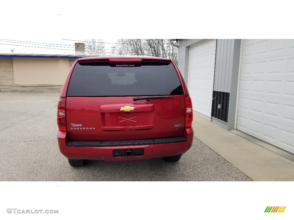 2012 Suburban LT 4x4 - Crystal Red Tintcoat / Light Cashmere/Dark Cashmere photo #4